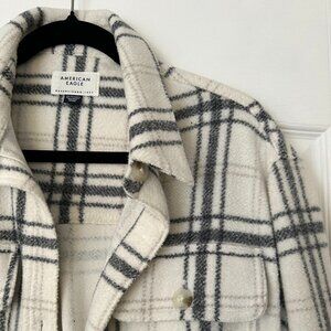 AE Oversized Plaid Fleece & Love Shacket